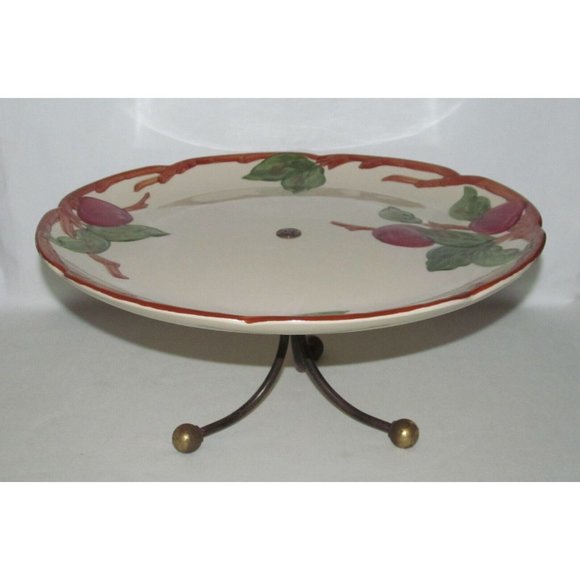 Franciscan China APPLE Large 3-Footed Cake Salver (USA)